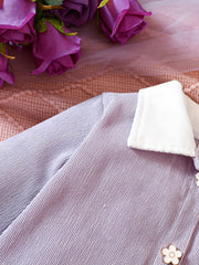 Sweet Girls Floral Button Down Cardigan & Bow Skirt Set