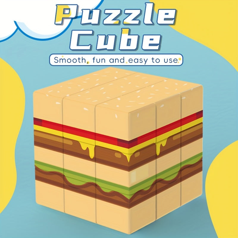 3x3 Hamburger Cube Puzzle Easy Brain Teaser Develops Hand Eye Coordination