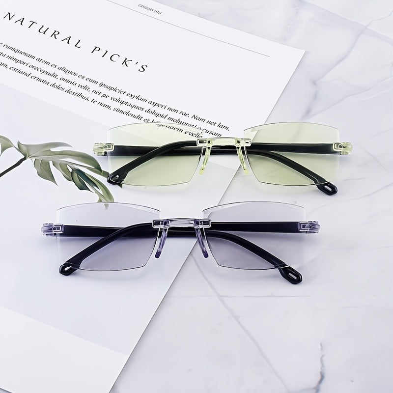 Anti Light Dual Focus Reading Glasses for Reading Books Newspapers