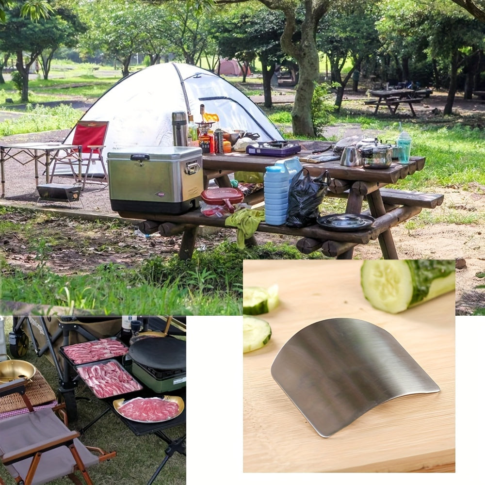 2pcs Stainless Steel Finger Guard For Kitchen Cutting Tool