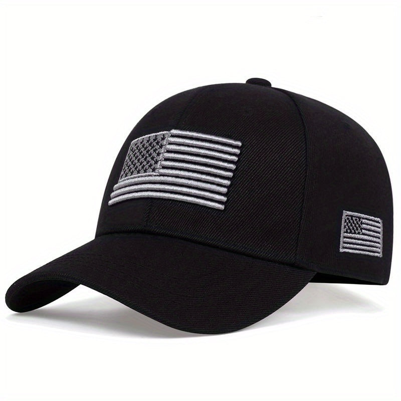 Vintage Flag Embroidery Baseball Cap Sun Hat Adjustable Lightweight Dad Hats