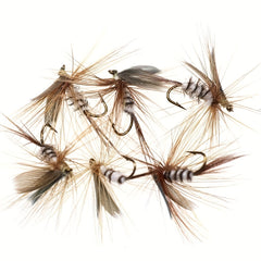 12pcs Mosquito Fly Fishing Lures for Trout Bass Perch Dry Fly Fishing