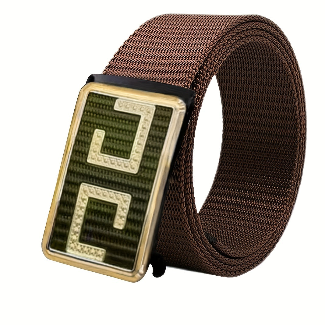 Men's Slider Belt Business Casual Nylon Belt