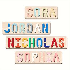Personalized Wooden Name Puzzle with Handle for Boys