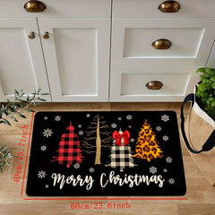 Christmas Gnome Santa Kitchen Mat Anti Slip Hallway Balcon Polyester Carpet