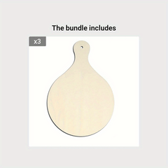 3pcs Mini Wooden Paddle Cutting Board DIY Home Kitchen Crafts Painting Toys