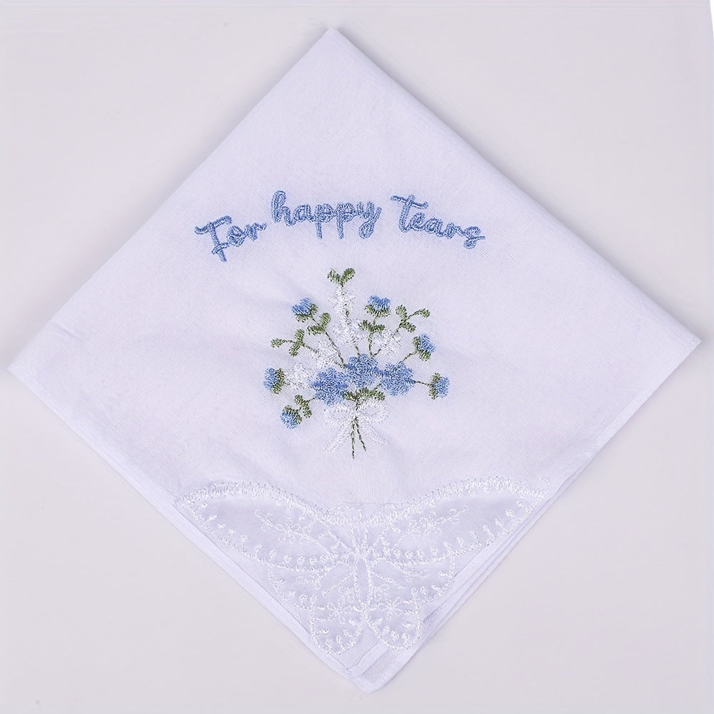 Bridal Wedding Handkerchiefs with Lace Trim Something Gift
