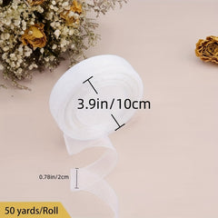 72 Meter Transparent Organza Ribbon For Gift Packaging and Party Decoration
