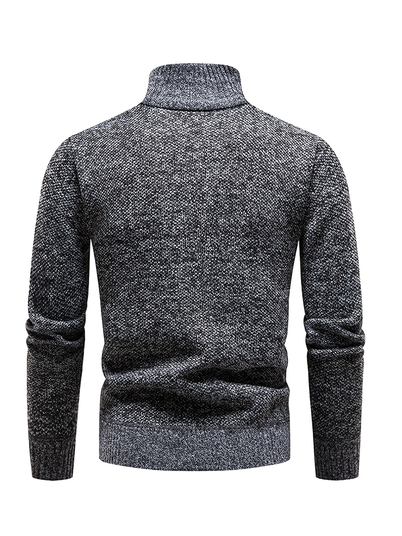 Men's Plush Fleece High Neck Sweater