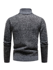 Men's Plush Fleece High Neck Sweater