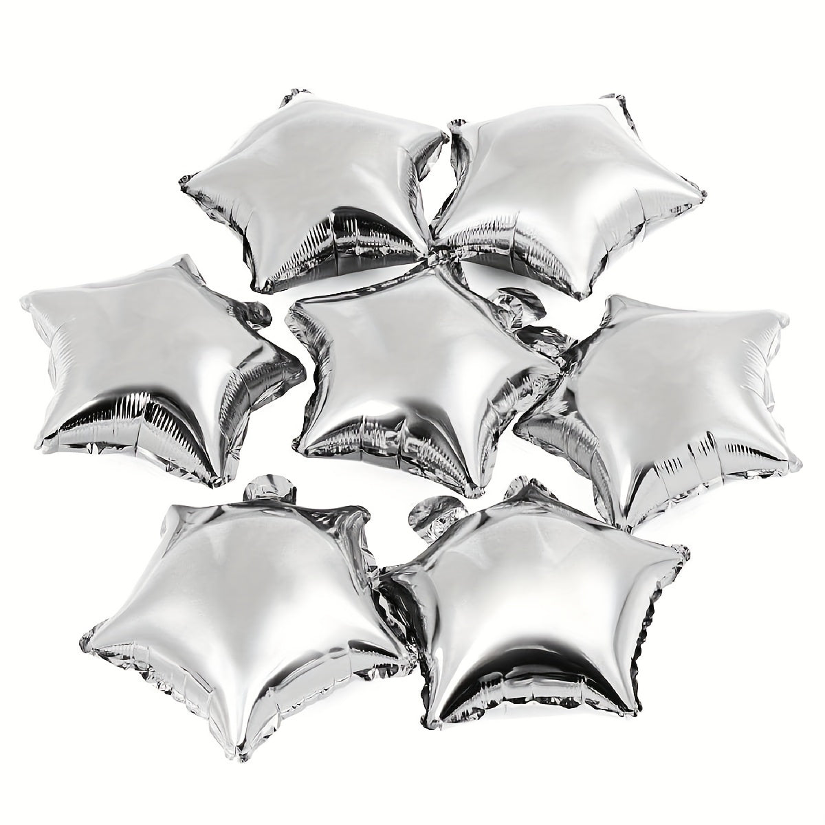 10pcs Star Shaped Foil Balloons for Christmas, Wedding, Birthday Decor