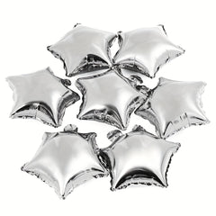 10pcs Star Shaped Foil Balloons for Christmas, Wedding, Birthday Decor