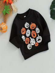 Baby Halloween Pumpkin Sweatshirt Long Sleeve Top