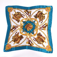 Silk Scarf Thin Large Square Scarf Shawl Neck Head Scarf Print Hair Wrap