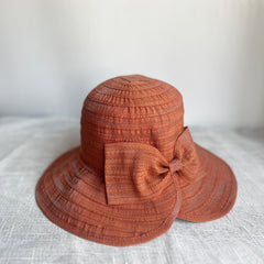 Bowknot Decor Bucket Hat Solid Basin Hat Foldable Sunshade Travel Beach Hats