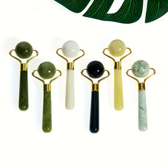 Jade Face & Eye Massage Roller, Compact Design for Soothing Massage