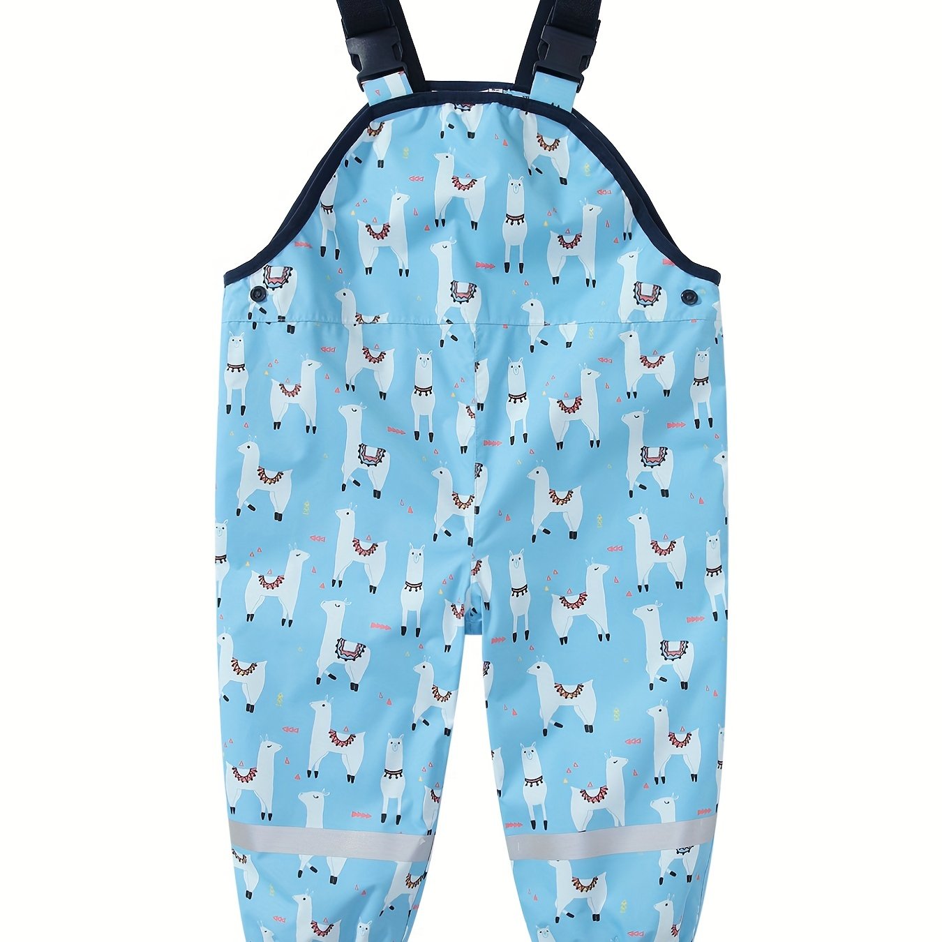 Cartoon Animal Print Rain Overalls for Girls