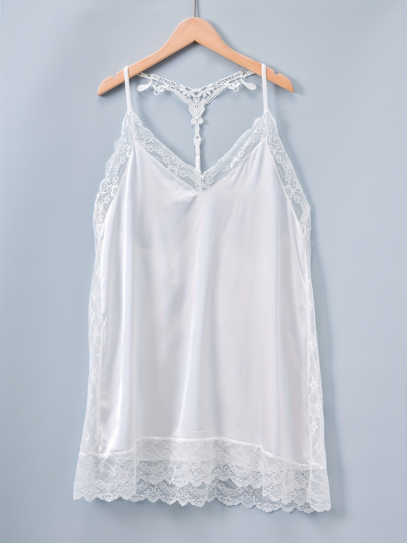 Lace Slip Nightdress V Neck Backless Sleep Dress Women's Sleepwear Dress