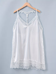 Lace Slip Nightdress V Neck Backless Sleep Dress Women's Sleepwear Dress