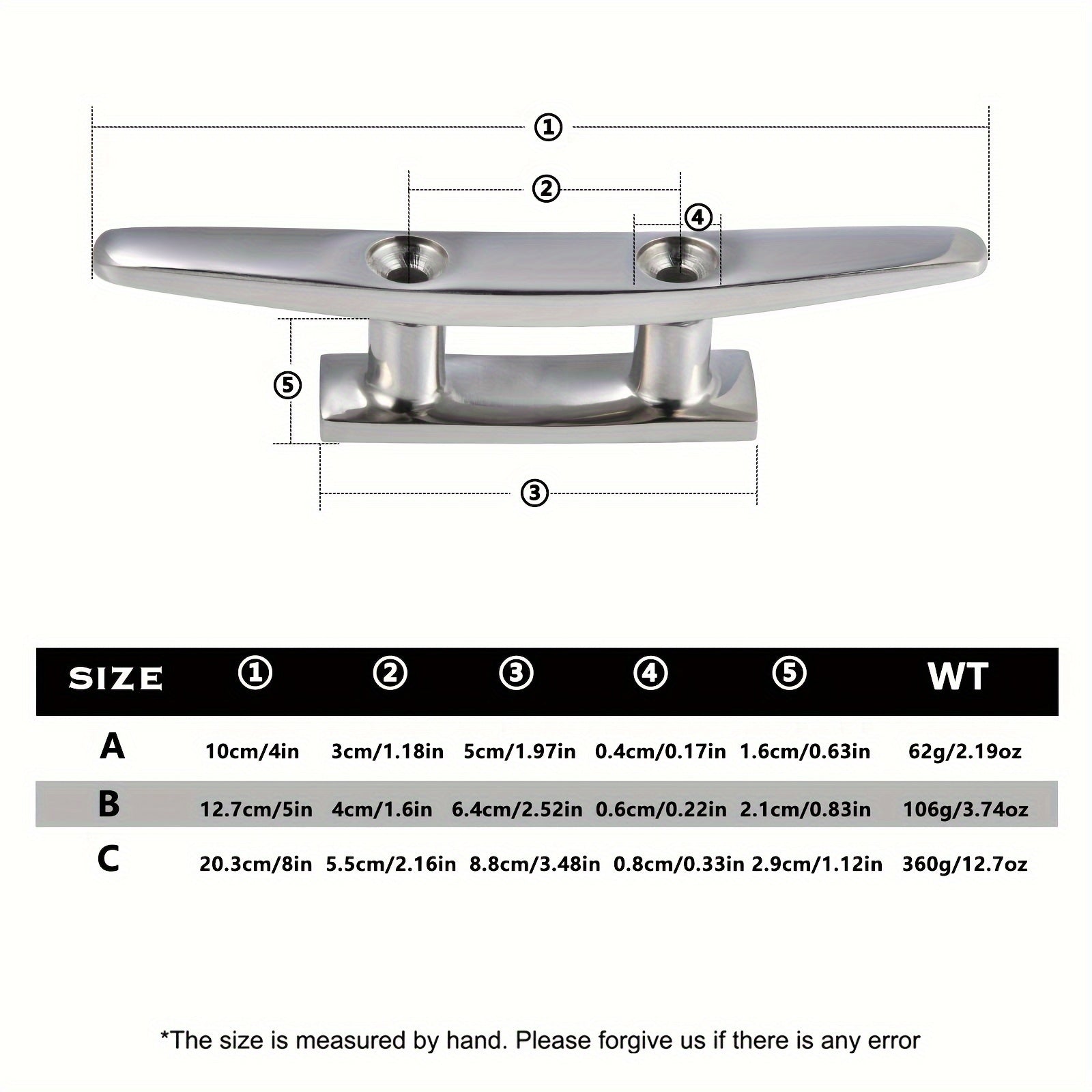 316 SS Mooring Dock Cleat Boat Deck Cleat Marine Yacht Hardware