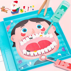 Wooden Dentist Playset for Ages 3 Educational Dental Role Play Game
