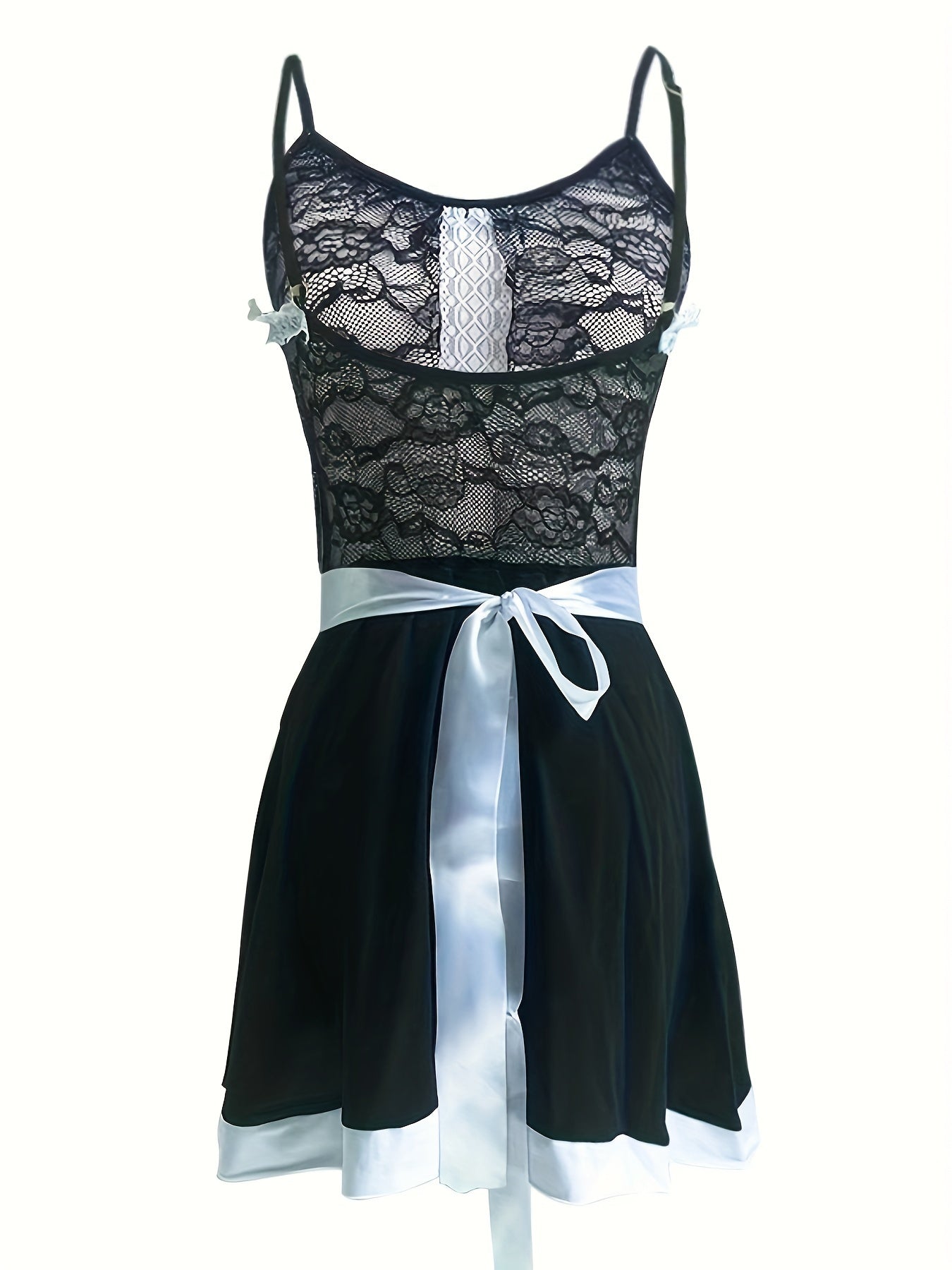 Floral Lace Naughty Maid Costume for Seductive Nights