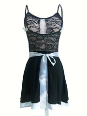 Floral Lace Naughty Maid Costume for Seductive Nights