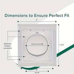 1pc Dual Door Dryer Vent Cover Wide Mount Vent