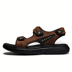 Men's Open Toe Strap Sandals Hook Loop Fastener Anti Skid Soft Sole