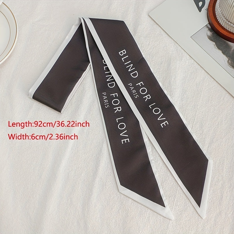 Skinny Scarf Hair Ribbon Satin Twilly Scarf