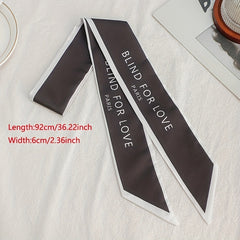Skinny Scarf Hair Ribbon Satin Twilly Scarf