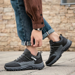 Men's Low Top Lace Up Sneakers for Outdoor Activities