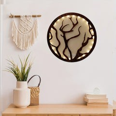 Resin Green Plant Creative Lamp Retro Wooden Sign Hanging Wall Sticker