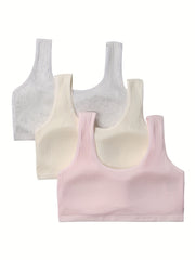 Girls' No Steel Ring Knit Cami Bra