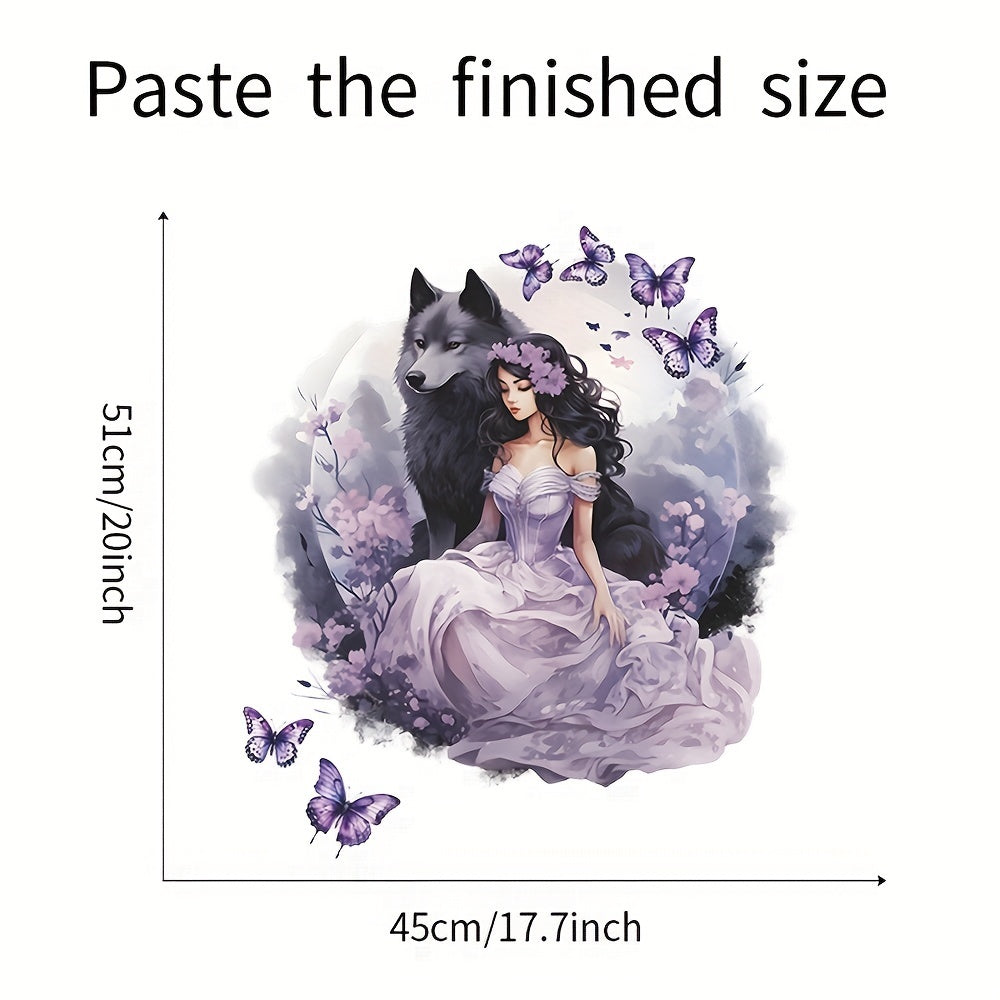 Princess Wolf Wall Decor Butterfly Removable Fairy Sticker
