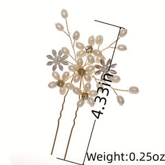 Faux Pearl Flower Hair Pins Wedding Hair Accessories