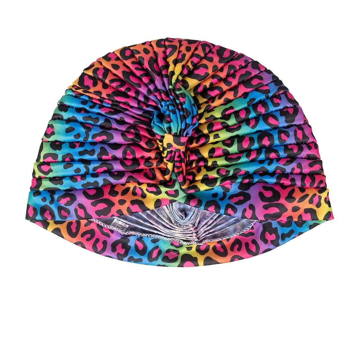 2pcs Leopard Turban Cap BowKnot Head Wraps Elastic Ramadan Scarf Chemo Hats