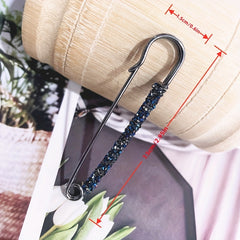 Rhinestone Waist Pin Buckle Brooch Sparkling Metal Jeans Dress Collar Clip