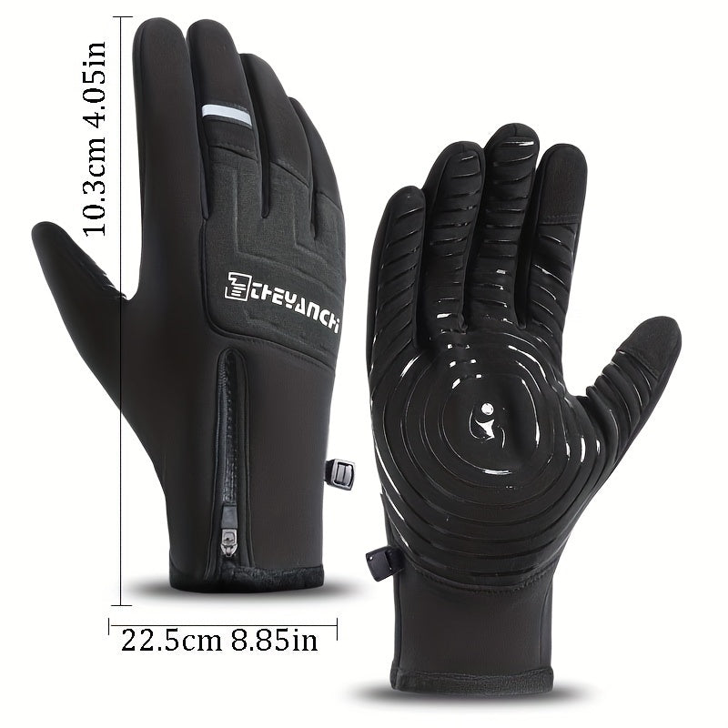 Winter Riding Gloves Men's Outdoor Gloves Non slip Thickened Warm Coldproof
