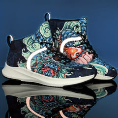 Chinese Dragon Lucky Charm Men's High Top Basketball Shoes