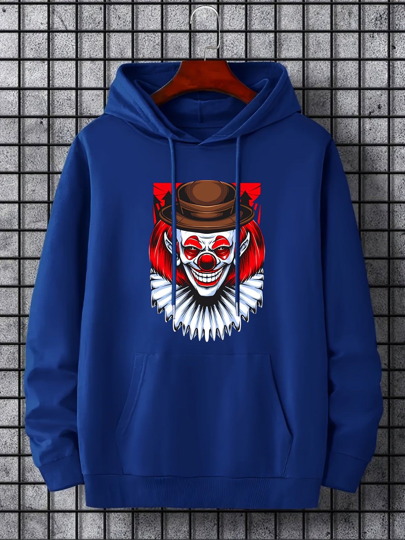 Men's Scary Clown Graphic Hoodie Hooded Sweatshirt