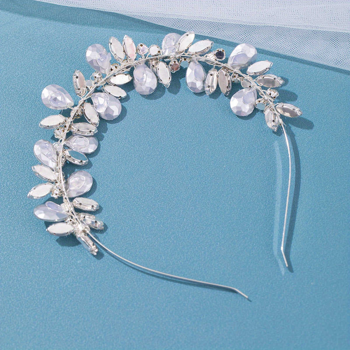 Girls Petal Rhinestone Headband Princess Fairy Hair Accessories