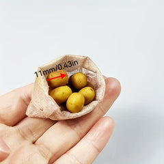 5pcs Mini Potato Set for 1:12 Dollhouse ABS Material Yellow Fantasy Themed