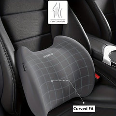 Universal Memory Foam Car Headrest Waist Support Pillow Gray