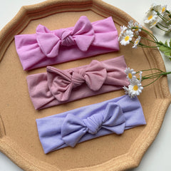3pcs Plain Bow Hairband Soft Comfortable Headband