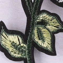 2pcs Flower & Letter Embroidered Patches Girls Hat DIY Iron on Cloth Accessory