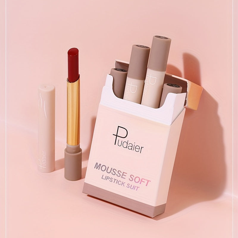 4Pcs Soft Velvet Liquid Lipstick Set Long Lasting Moisturising Lip Stain