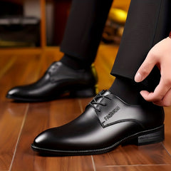 Men's Pointed Toe Lace Up Dress Shoes Non Slip Formal Shoes