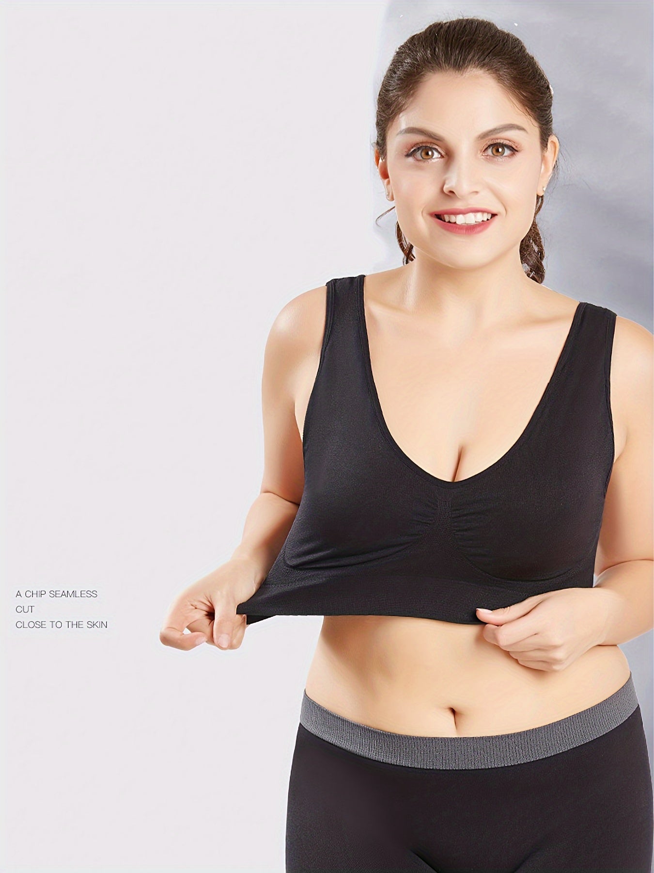 2 Pack Women's Plus Solid High Support Sports Bra Set