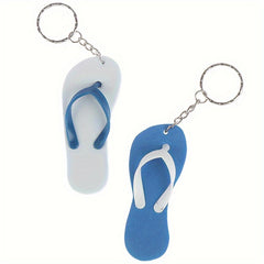 2pcs Summer Slippers Keychain Pendant for Car Keys Backpacks Wallets